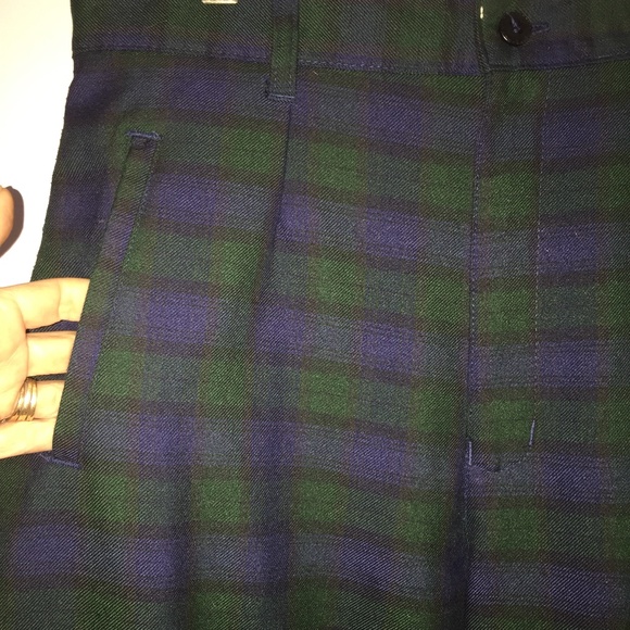 Vintage plaid checkered Pants Sz 12 Petite High Waistline - Picture 3 of 8